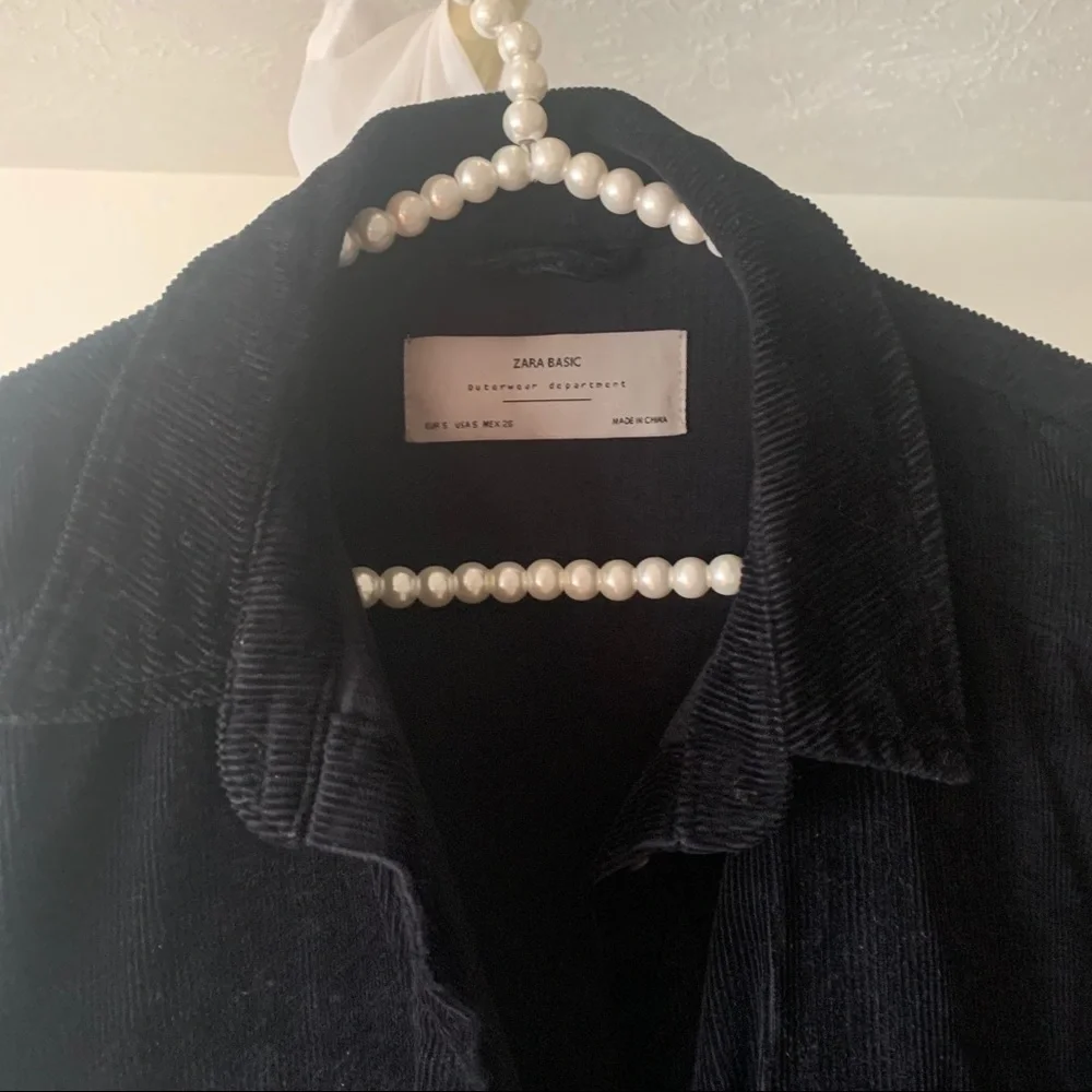 Zara Long Corduroy Overshirt Jacket